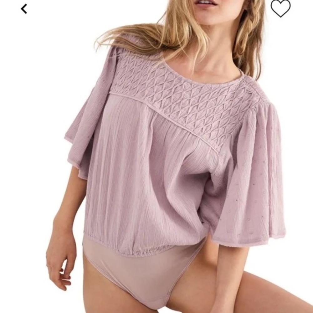 Free People Perfect Catch Bodysuit NWOT size medium lavender